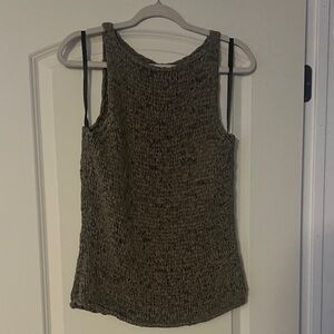 DKNYC Textured Sleeveless Tank - Black